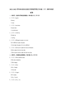 河北省石家庄外国语学校2022-2023学年八年级下学期期中英语试卷（含答案）