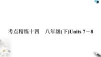 人教版中考英语复习考点精练十四八年级(下)Units7－8作业课件