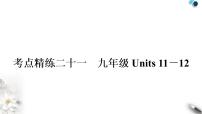 人教版中考英语复习考点精练二十一九年级Units11－12作业课件