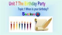 初中英语仁爱科普版七年级下册Topic 1 When is your birthday?集体备课课件ppt