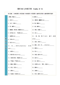人教新目标初中英语课时04 七年级下册　Units 4～6-2023中考英语四轮总复习（人教新目标版）
