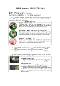 湖南省长郡集团2022-2023学年九年级下学期期中英语试卷+