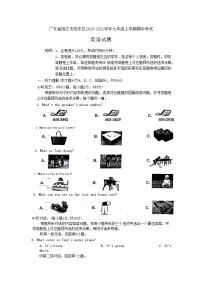 广东省阳江市阳东区2020-2021学年七年级上学期期中考试英语试题