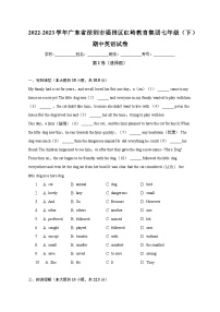 2022-2023学年广东省深圳市福田区红岭教育集团七年级（下）期中英语试卷（含解析）