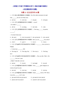 专题13 过去进行时80题（名校最新期末真题）-八年级英语下学期期末复习查缺补漏冲刺满分（人教版）