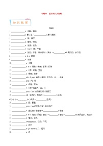 【期末专题复习】（人教版）2022-2023学年八年级英语下学期：专题01- 重点词汇及拓展（知识讲练+真题练习）（原卷+解析）