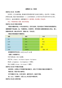 易错点01 名词-备战2023年中考英语考试易错题（全国通用）（解析版）