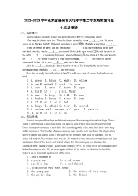山东省滕州市大坞中学2022-2023学年七年级下学期期末复习题英语试题