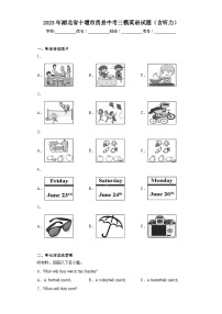 2023年湖北省十堰市房县中考三模英语试题(含答案)