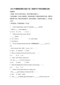 2023年湖南省邵阳市新宁县十校联考中考英语模拟试卷