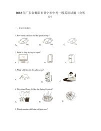 2023年广东省揭阳市普宁市中考一模英语试题(含听力)