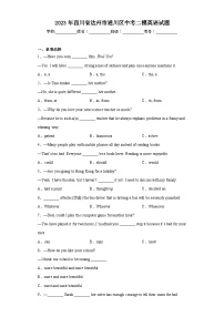 2023年四川省达州市通川区中考二模英语试题（含答案）