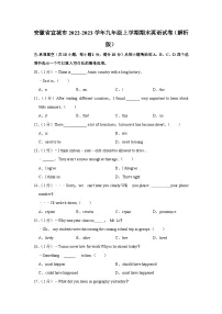 安徽省宣城市2022-2023学年九年级上学期期末英语试卷(含答案)