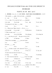 黑龙江省安达市任民镇中学2022--2023学年七年级人教版英语下册期末模拟试题（含答案）