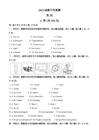 2023年四川省成都中考英语真题 （含解析）