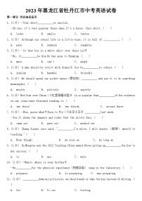 2023年黑龙江省牡丹江市中考英语试卷【含答案】