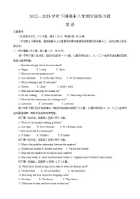 河南省周口市西华县2022-2023学年八年级下学期7月期末英语试题（含答案）