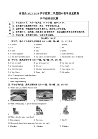 河北省石家庄市高邑县2022-2023学年八年级下学期期末考试英语试题（含听力）