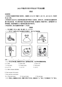 2023年山东省临沂市中考英语真题及参考答案