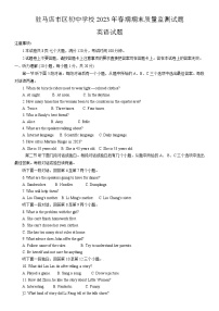 河南省驻马店市驿城区2022-2023学年八年级下学期期末考试英语试卷（含答案）