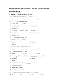 湖南省郴州市资兴市兴宁中学2022-2023学年八年级上学期期末英语试卷（含答案）