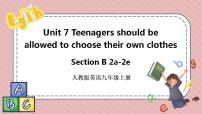 初中人教新目标 (Go for it) 版Unit 7 Teenagers should be allowed to choose their own clothes.Section B评优课ppt课