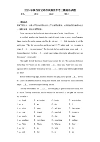 2023年陕西省宝鸡市凤翔区中考三模英语试题（含解析）