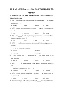 安徽省合肥市肥东县2022-2023学年八年级下学期期末英语试卷（含答案）