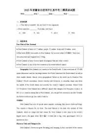 2023年安徽省合肥市庐江县中考三模英语试题（含解析）