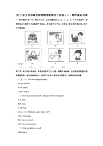 湖北省孝感市孝南区2022-2023学年八年级下学期期中英语试卷（含答案）