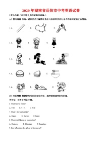 2020年湖南省岳阳市中考英语试卷-答案