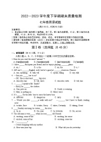 山东省日照市岚山区2022-2023学年七年级下学期期末考试英语试题（含答案）