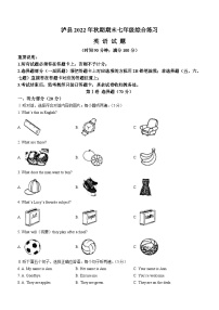 四川省泸州市泸县2022-2023学年七年级上学期期末英语试题