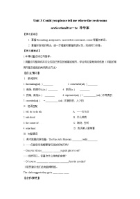 初中英语人教新目标 (Go for it) 版九年级全册Unit 3 Could you please tell me where the restrooms are?Section B学案设计