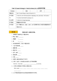 初中英语人教新目标 (Go for it) 版九年级全册Unit 8 It must belong to Carla.Section A学案