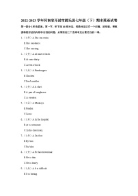 河南省开封市尉氏县2022-2023学年七年级下学期期末英语试卷