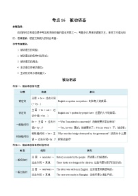 中考英语一轮复习随堂练习考点16 被动语态 (含解析)