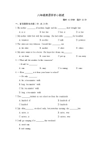 河南省南阳市内乡县灵山雷锋学校2023-2024学年八年级上学期开学英语试题