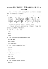 2023-2024学年广西南宁市兴宁区天桃实验学校八年级上学期入学英语试卷（含解析）