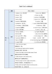 【期中单元考点讲义】（牛津译林版） 2023-2024学年七年级英语上册 Unit 5 考点讲义