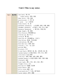 【期中单元考点讲义】（人教版） 2023-2024学年七年级英语上册 Unit 2