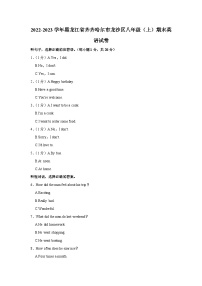 黑龙江省齐齐哈尔市龙沙区2022-2023学年八年级上学期期末英语试卷