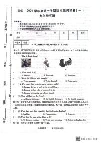 河南省漯河市召陵区青年镇初级中学2023-2024学年九年级上学期10月月考英语试题