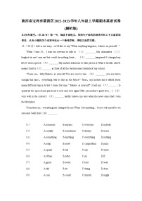陕西省宝鸡市渭滨区2022-2023学年八年级上学期期末英语试卷