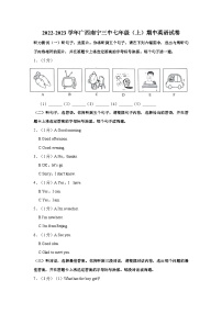 2022-2023学年广西南宁三中七年级上学期期中英语试卷(含解析)