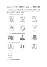 2022-2023学年江苏省南通市海安市九年级上学期期中英语试卷（含解析）