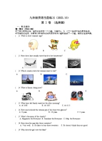 江苏省镇江市句容市华阳教育集团2023年10月学情检2023-2024学年九年级上学期10月月考英语试题