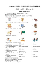 江苏省仪征市实验教育集团2023-2024学年九年级上学期10月质量抽测英语试卷（月考）