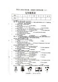 河南省周口市郸城县2023-2024年上学期九年级英语月考及答案