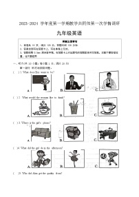 江苏省宿迁市洋河新区2023-2024学年上学期九年级第一次学情调研英语试题